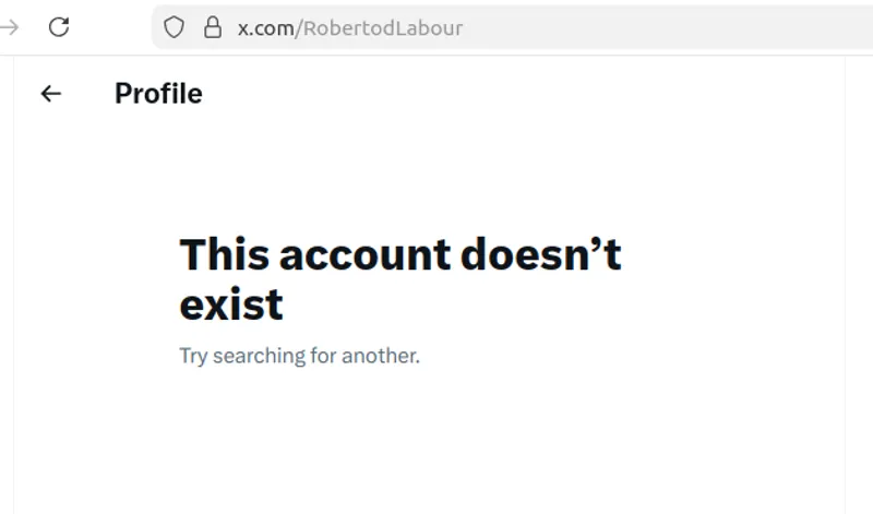 Labour TD Rob O'Donoghue deleted X account