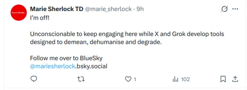 Labour's Marie Sherlock heads off